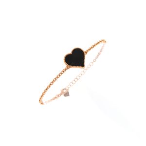 Bracciale con cuore pasta onice
